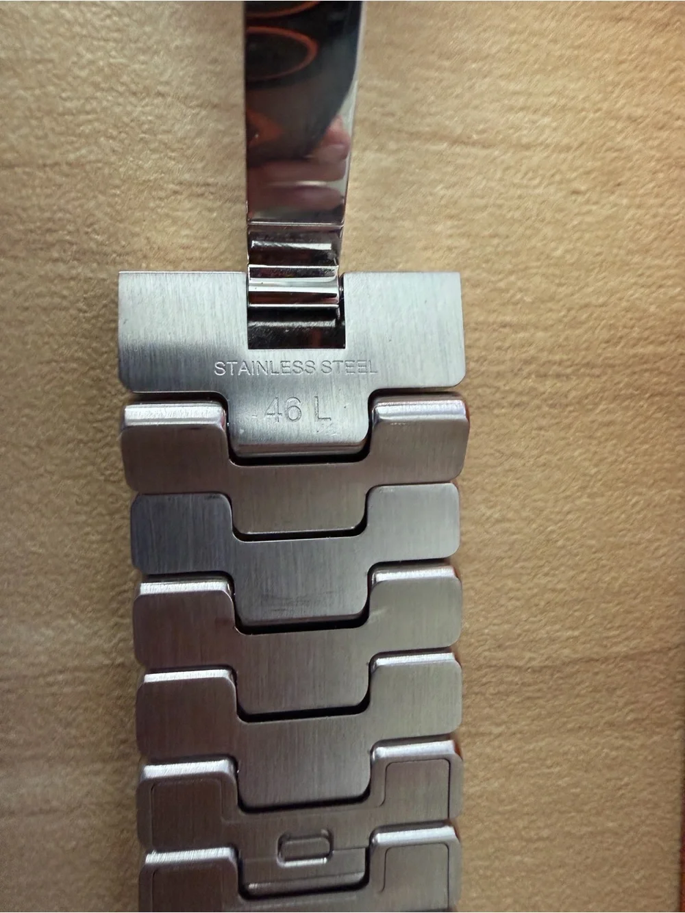 Hermes Apple Watch Single Tour 46mm Stainless Steel Watch Link Bracelet - Silver
